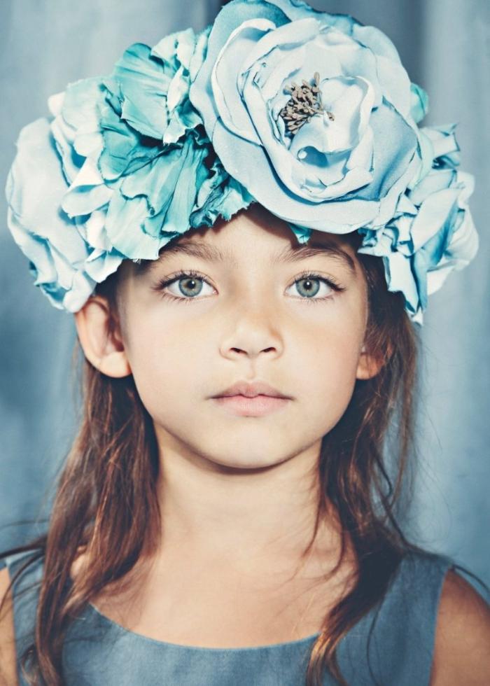 A unique silk flower crown - OCEAN BLUE