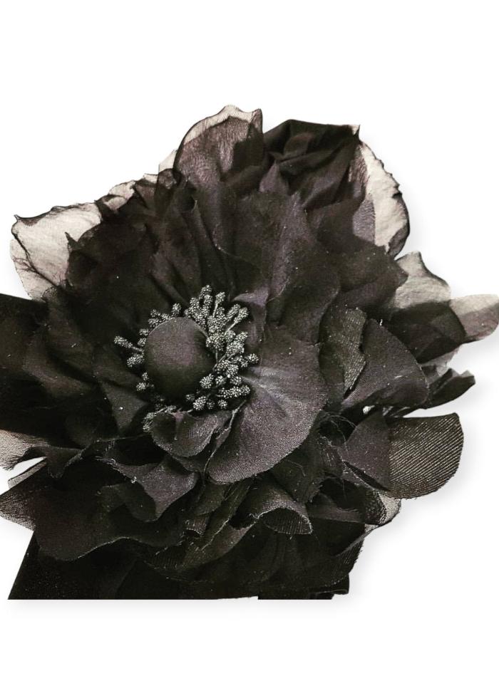 Black silk flower -BLACK SWAN