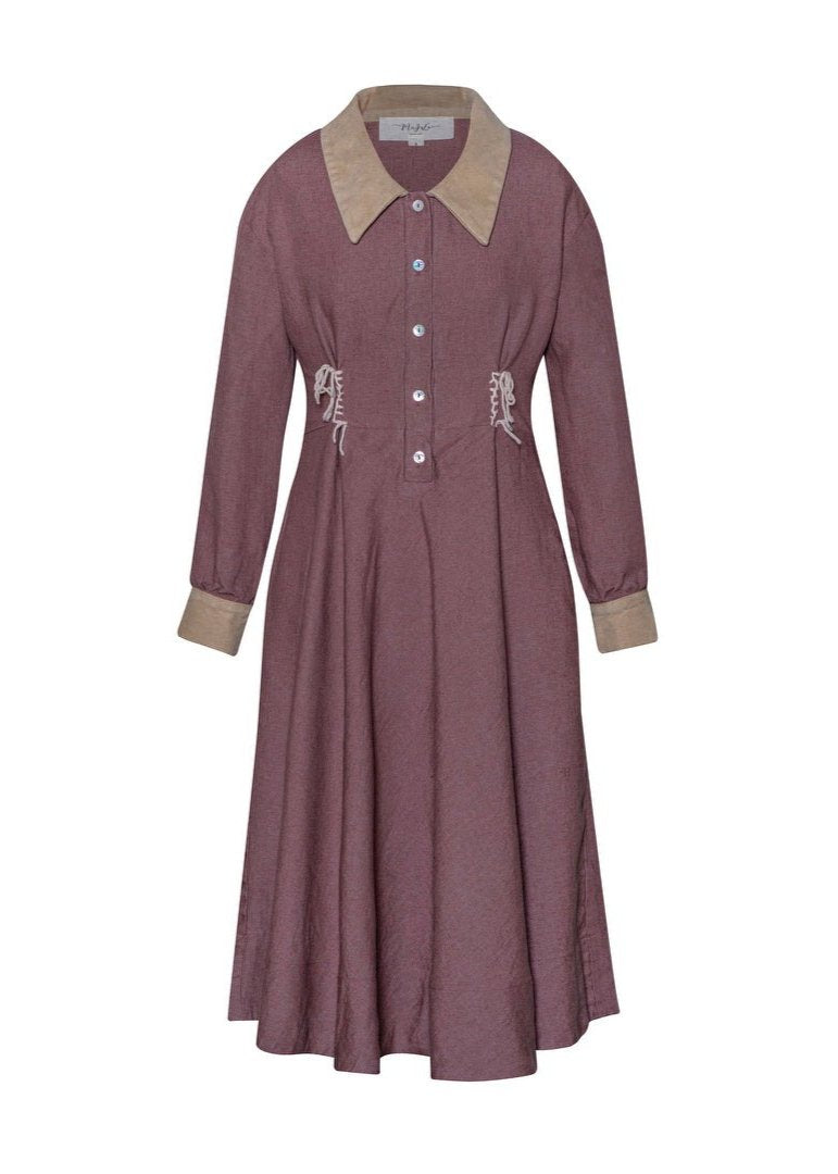 Classic Full-Circle Voluminous Linen Dress - NOAH