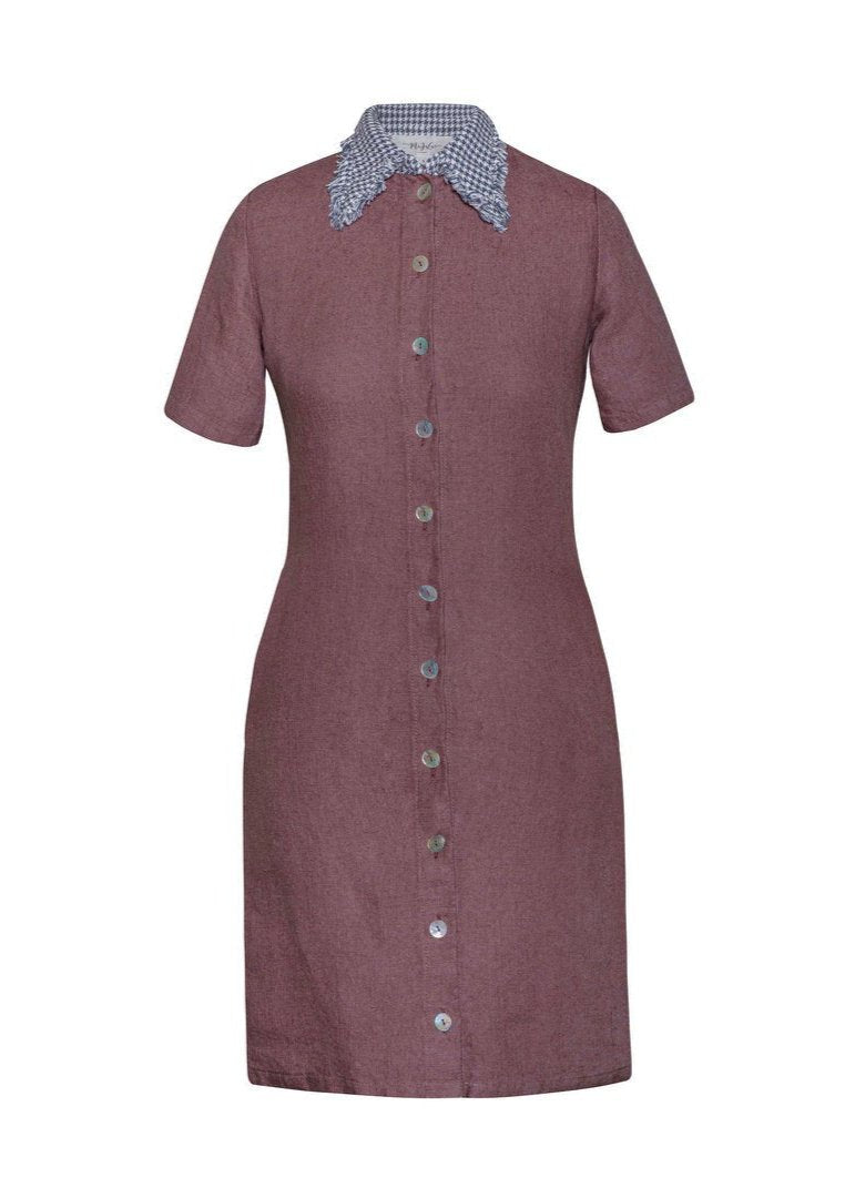 Fitted Mini Shirt Dress - MIRNA