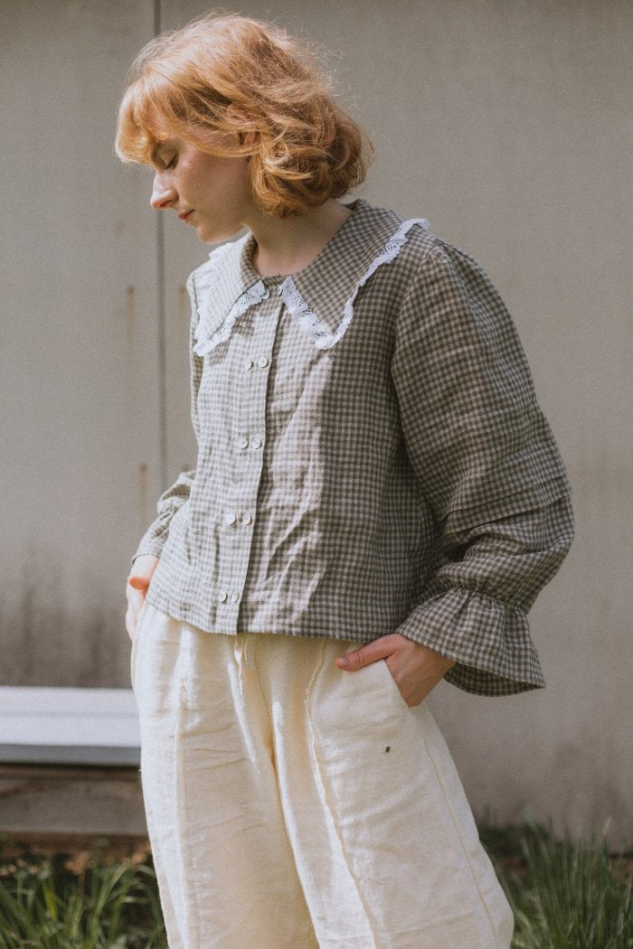 French - style linen blouse