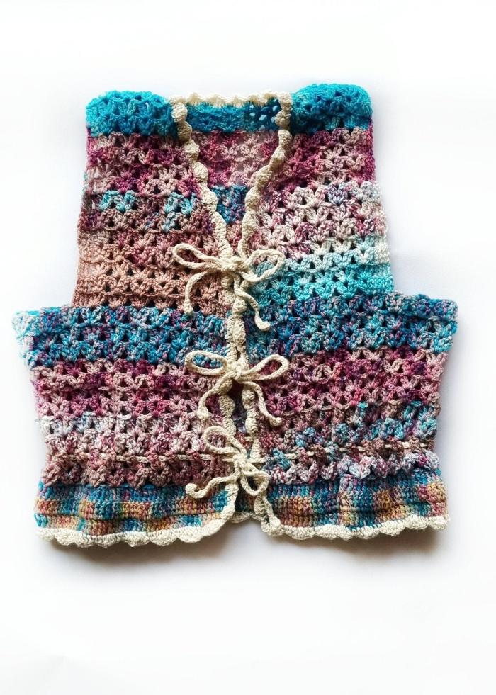 Hand-crocheted vest