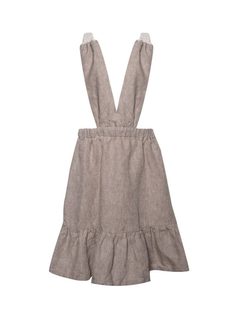 Heavyweight linen pinafore - AGNES