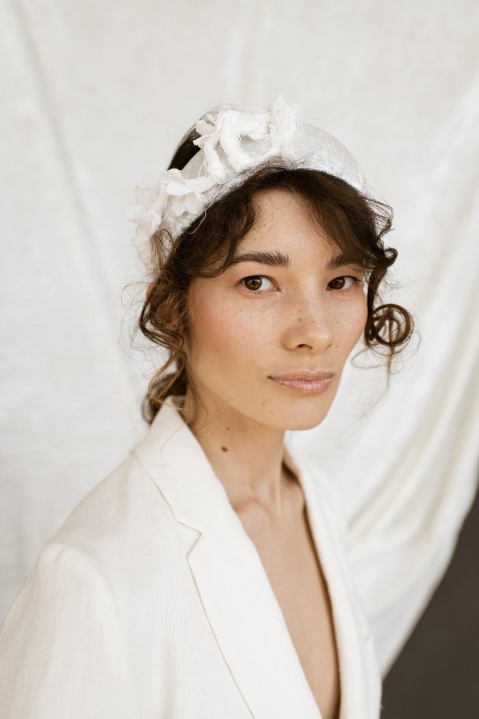 Modern bride headband