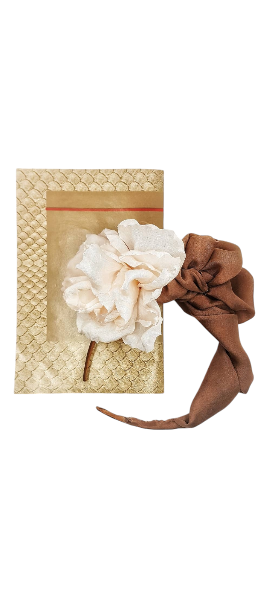 Exclusive Silk Bow and Flower Hair Accessory