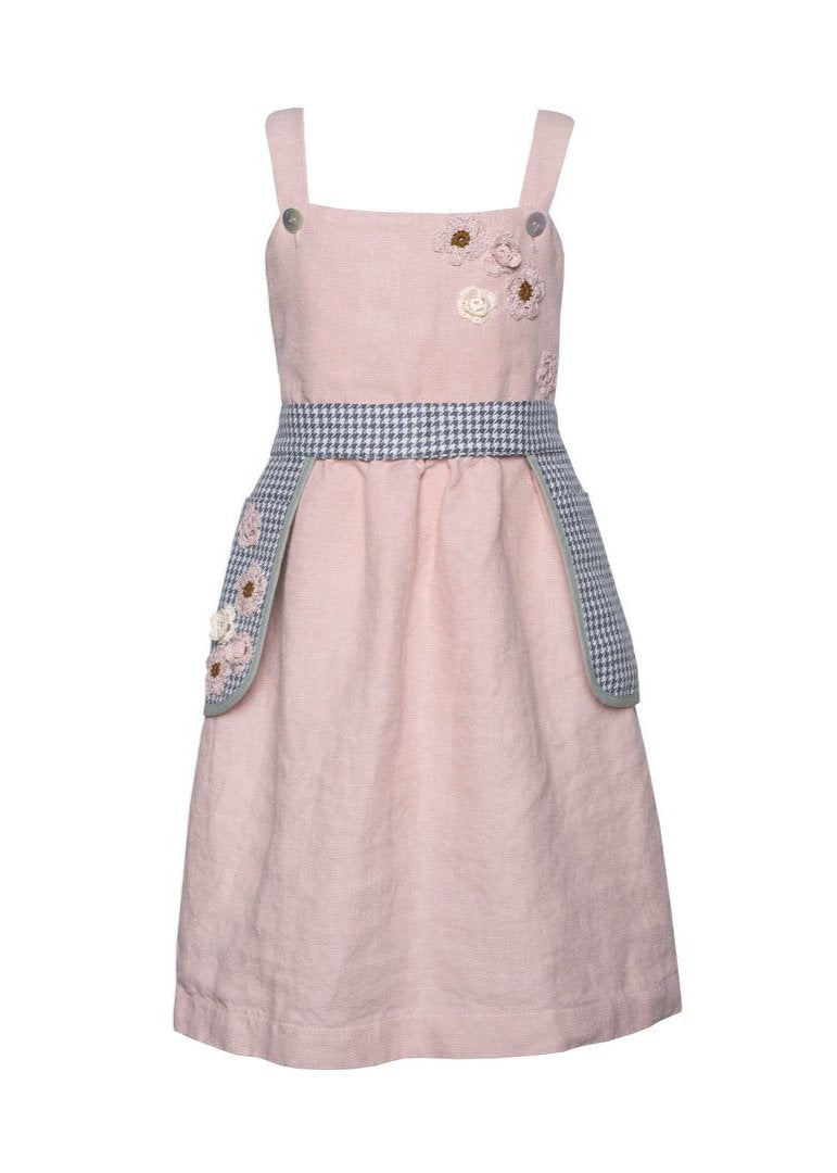 Pinafore dress with detachable pockets - ELIANA