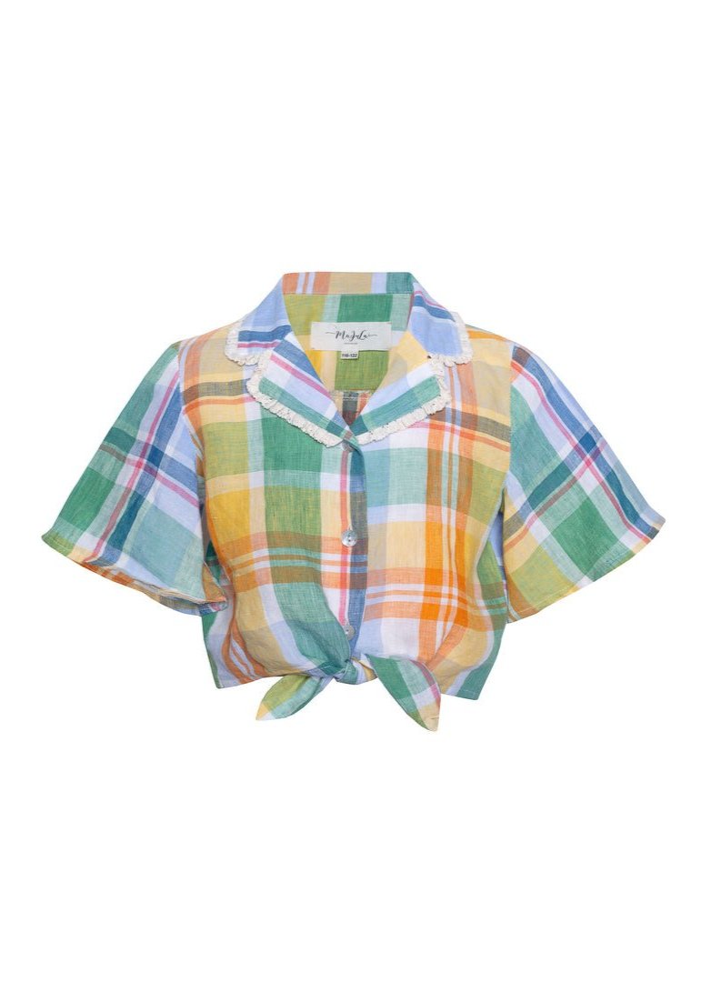 Plaid retro-inspired girl's shirt - AKIKO