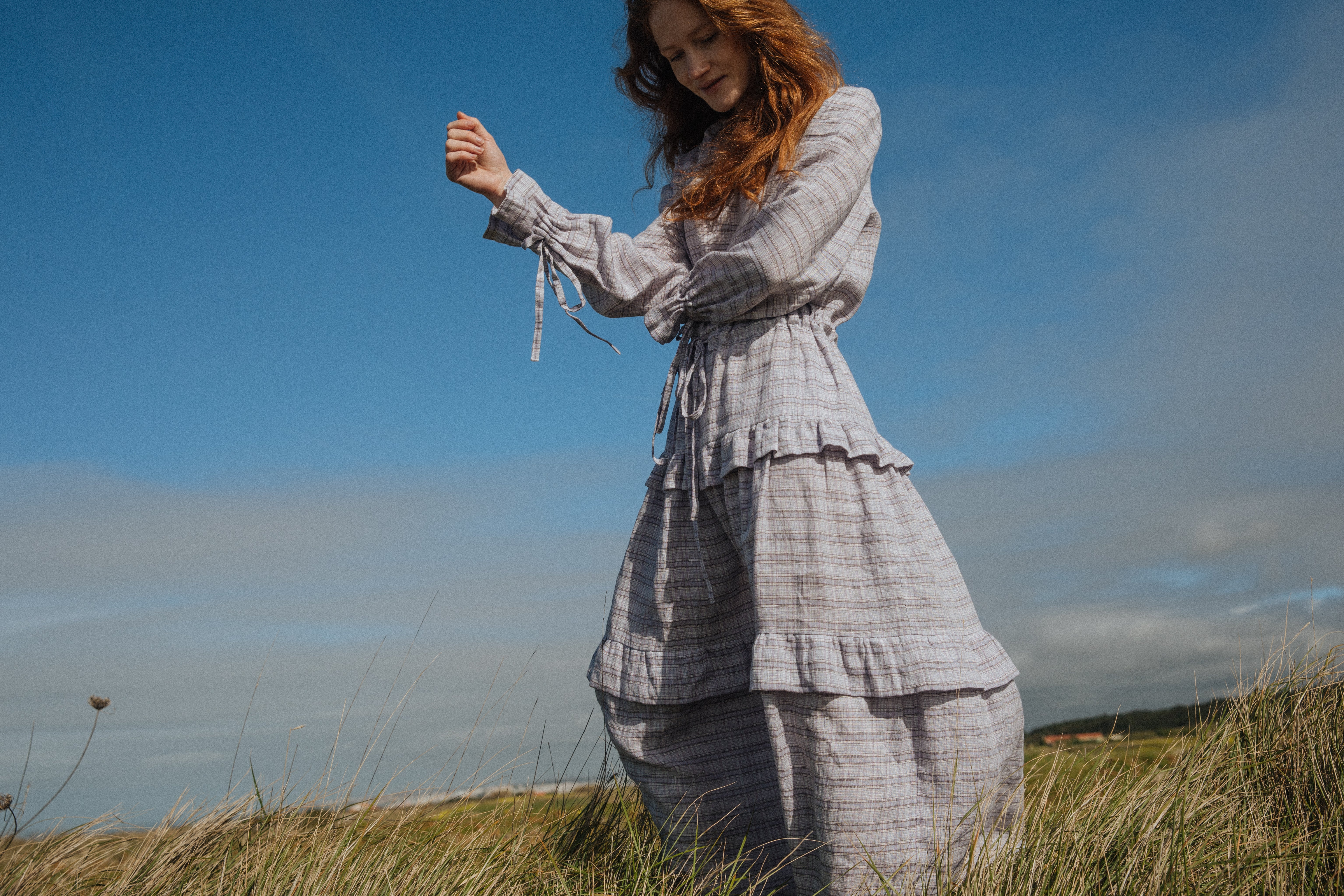 Romantic long linen dress - CARMEN