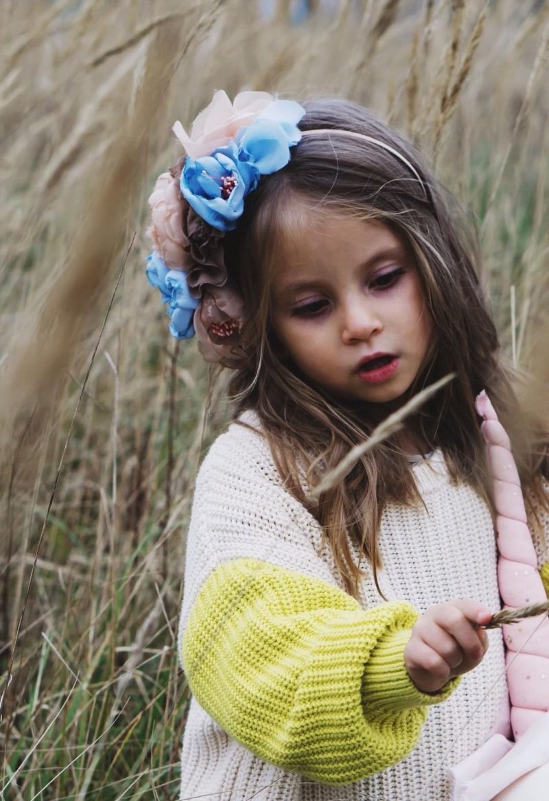 Whimsical flowers headpiece