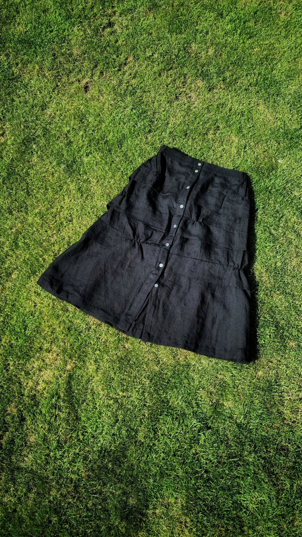 Black linen skirt - CELINE