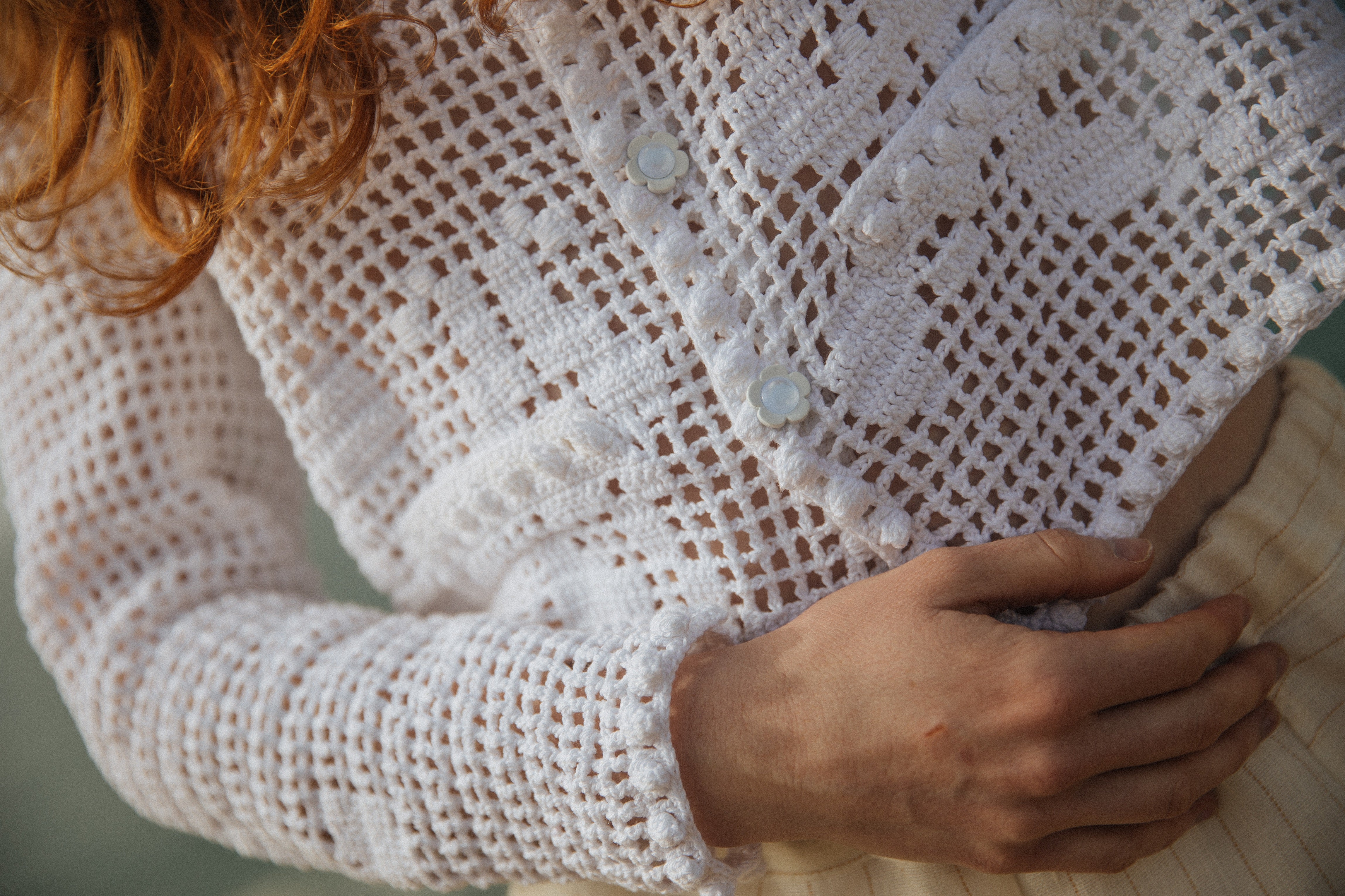 Crocheted cardigan - TULIPS