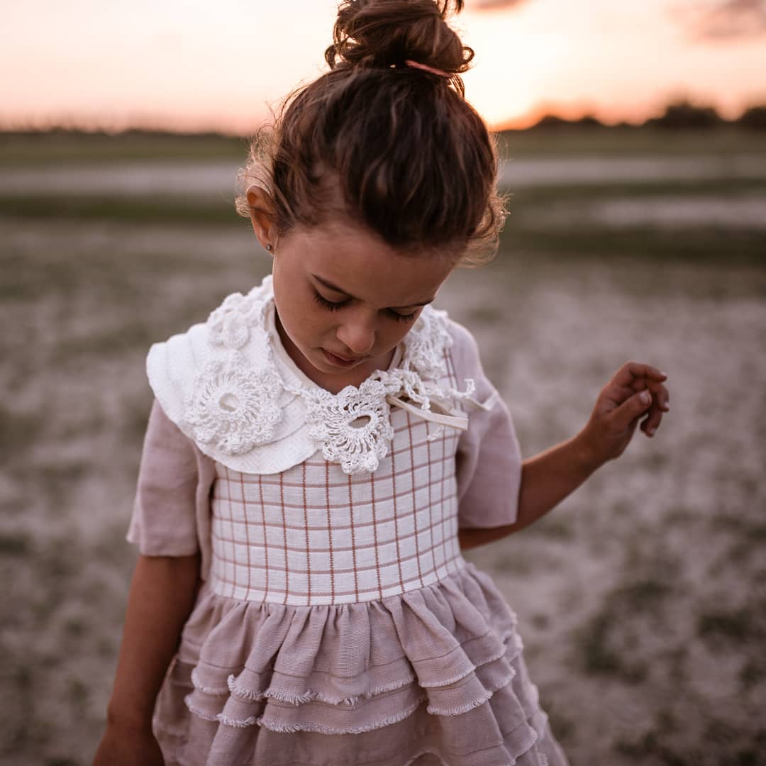 Hand-crocheted daisy necklace