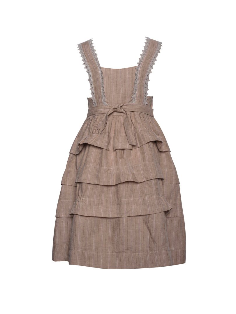 Neutral linen girl's dress - DIVA