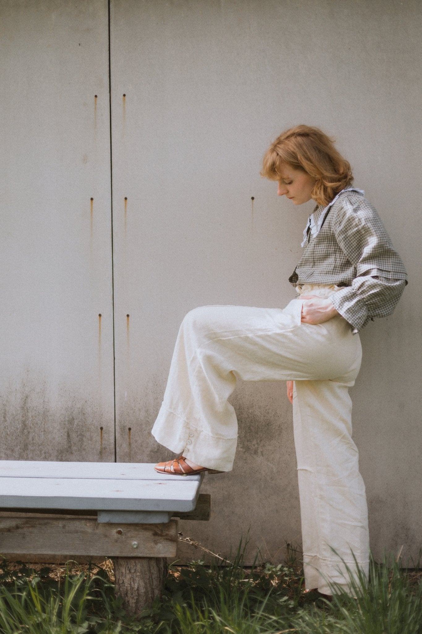 Elastic waist linen pants  - SANDY