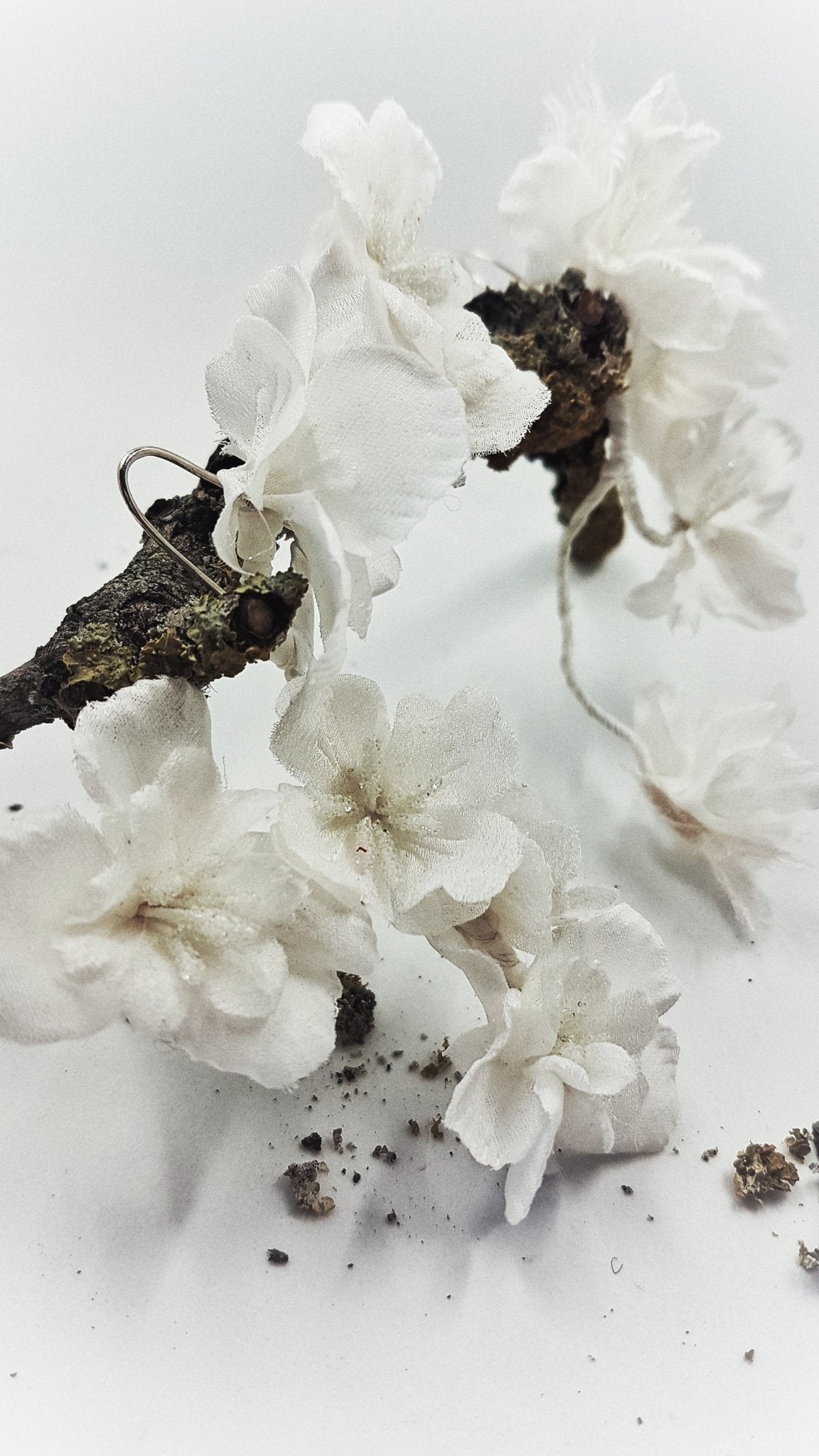 Silk Gardenia Flower earrings