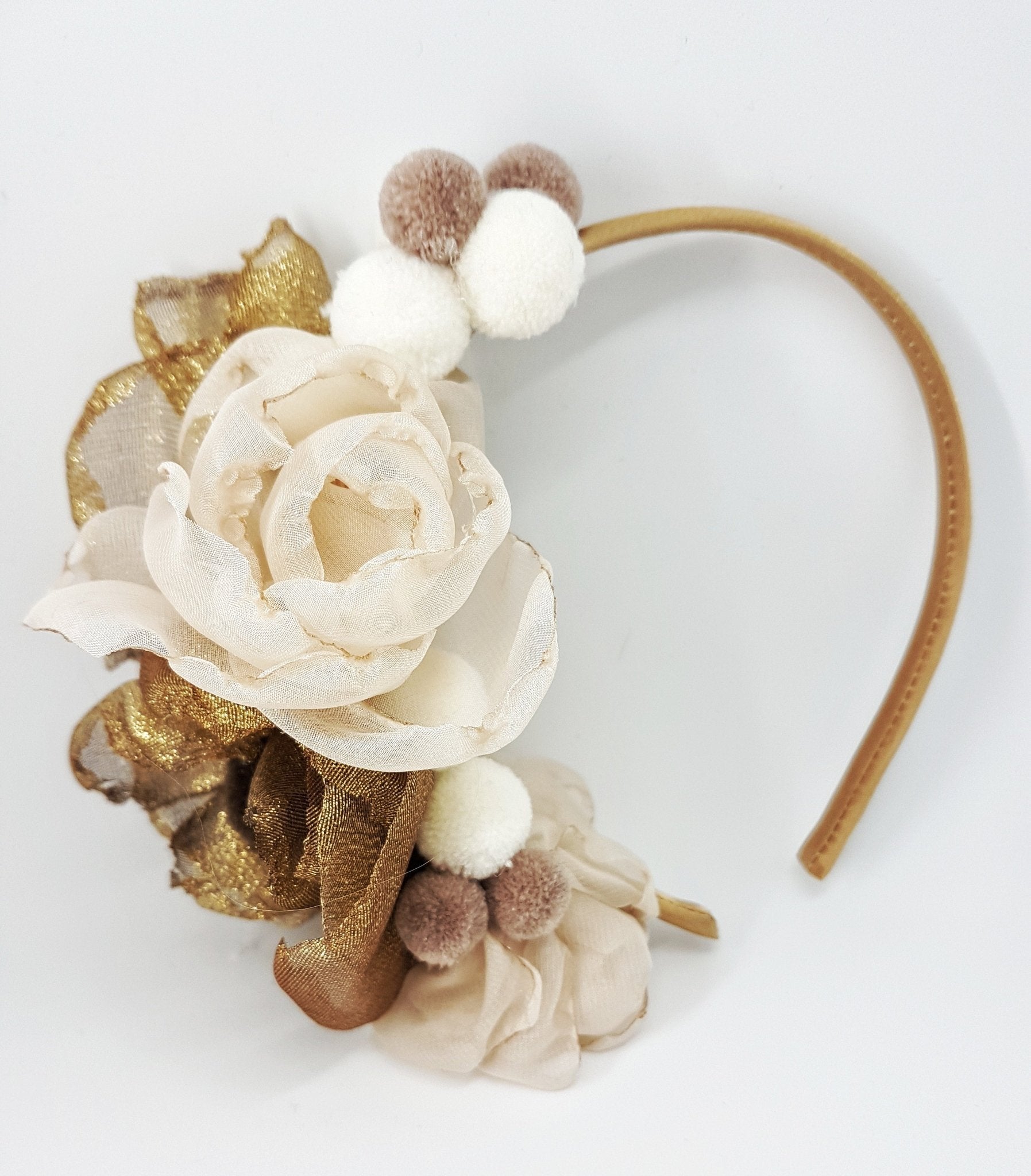 Princess pom poms headpiece