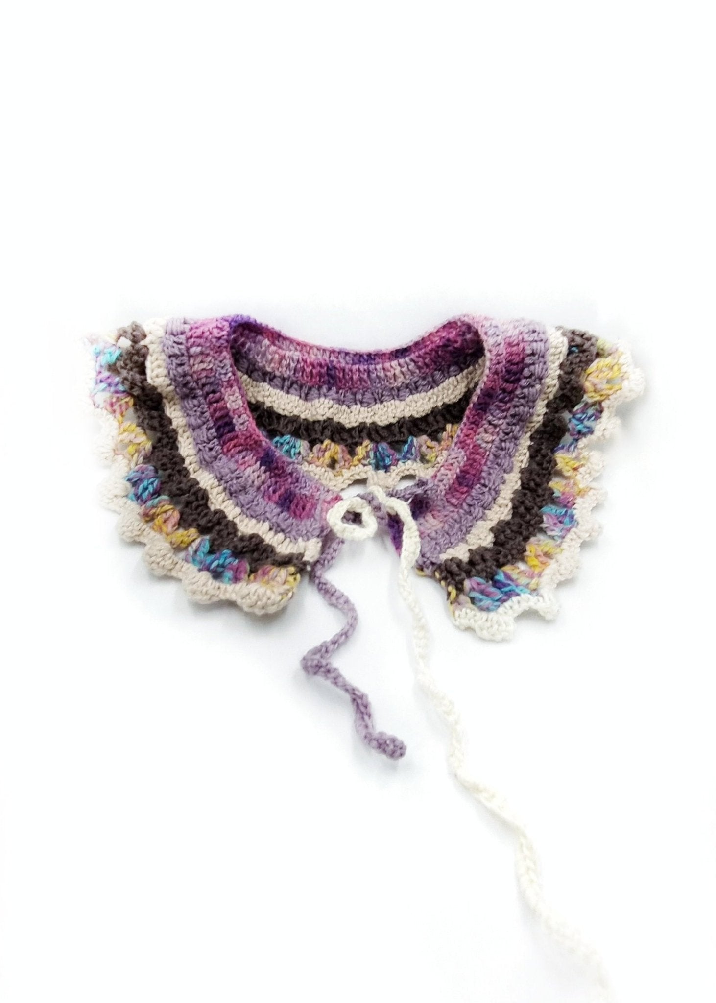 Crocheted collar - RAINBOW