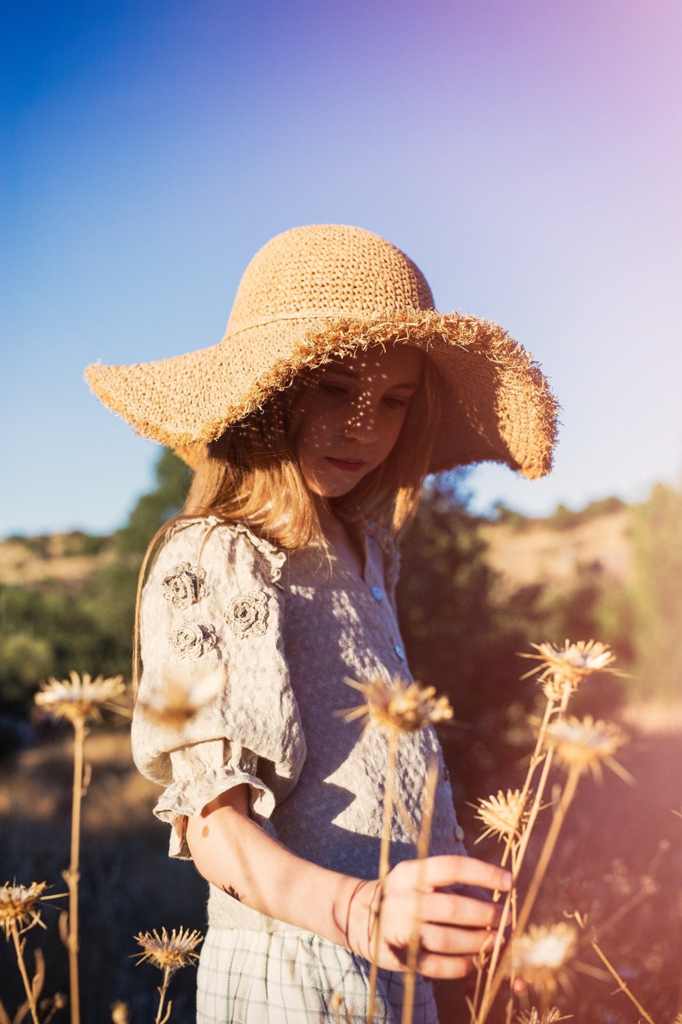 Natural linen blouse - ROYA