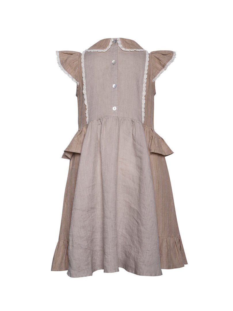 Retro midi linen dress - SENNA