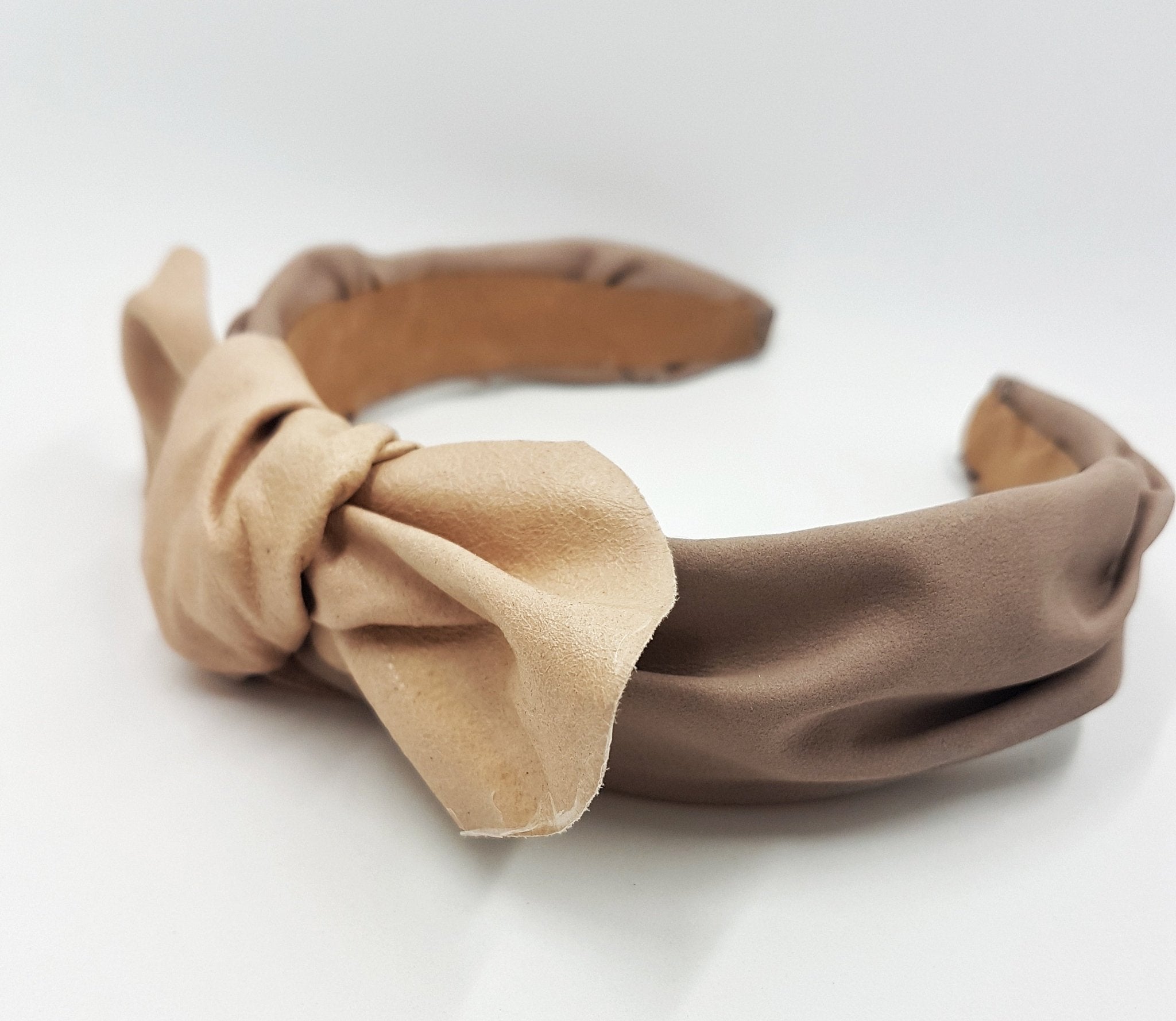 The Leather bow headband