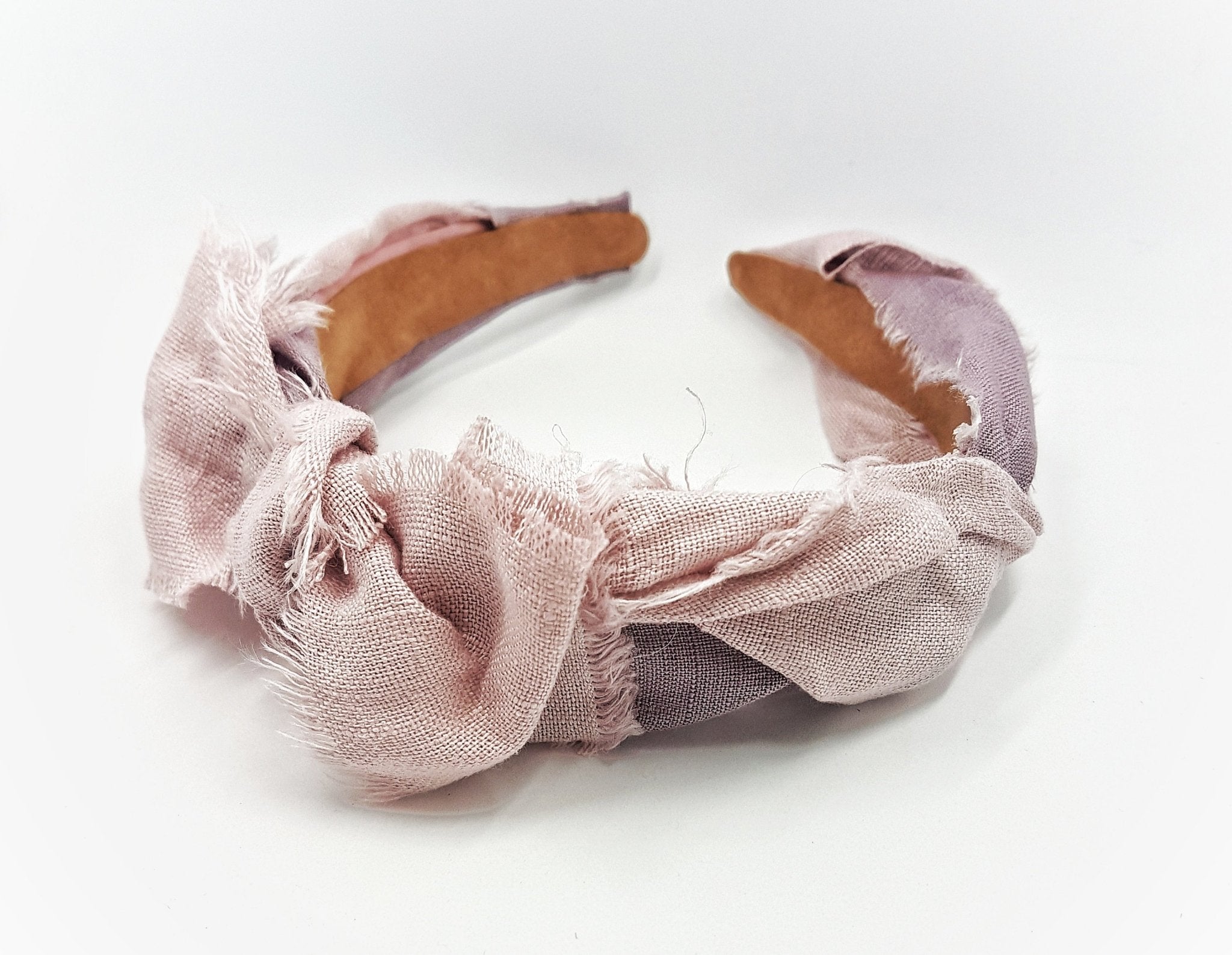 The shabby bow linen headband