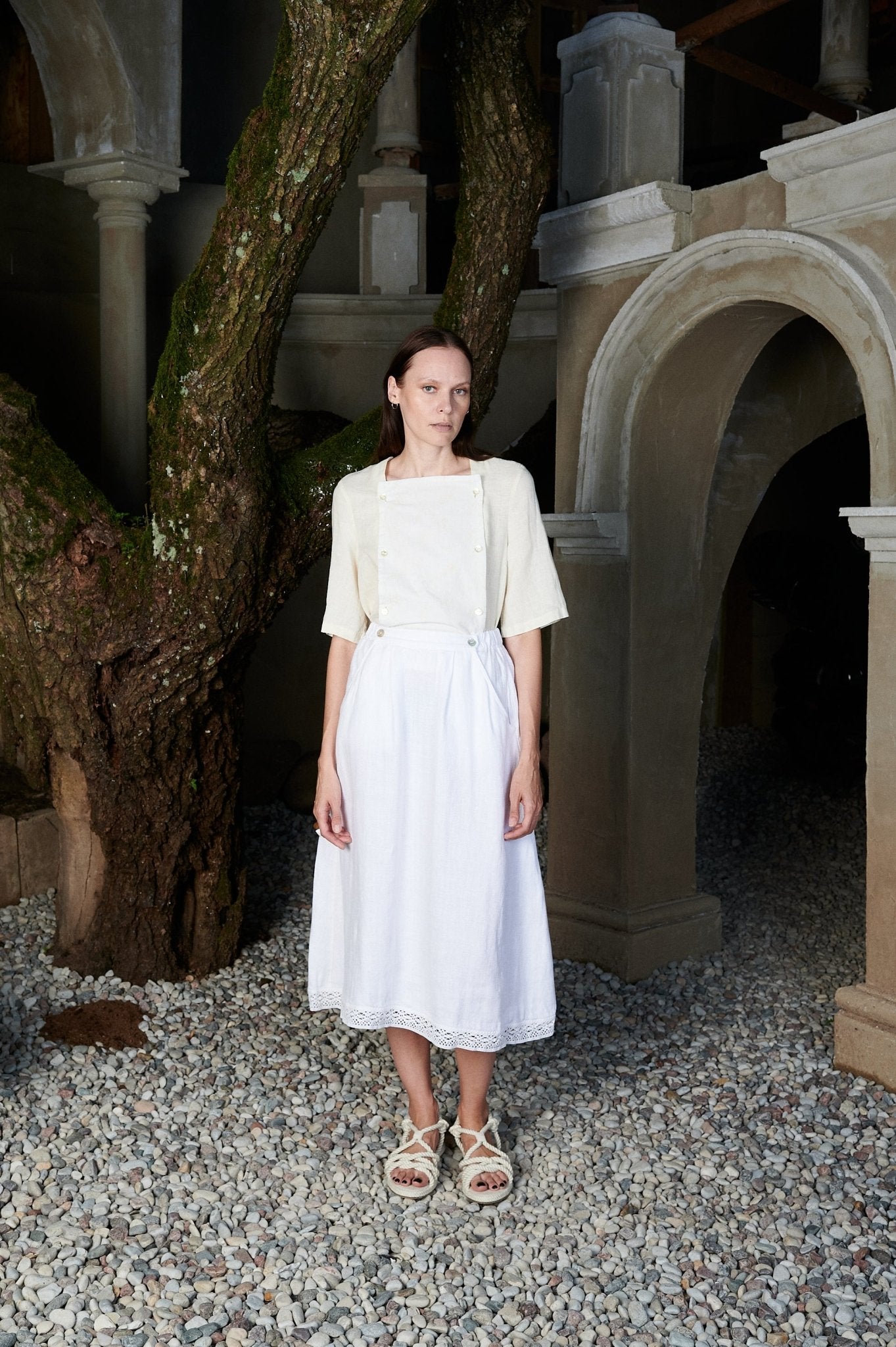 White linen skirt - MILLIE