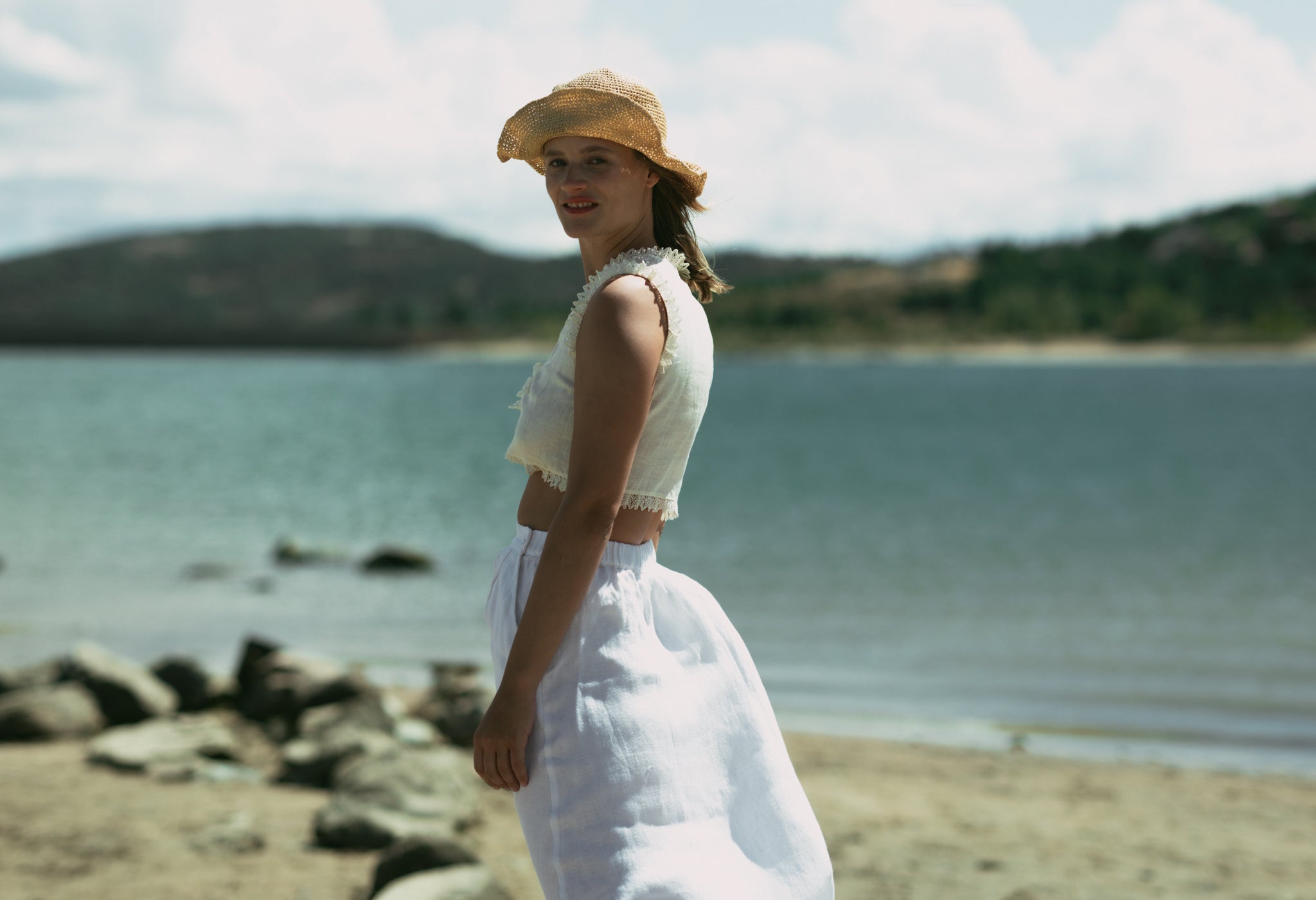 White linen skirt - MILLIE