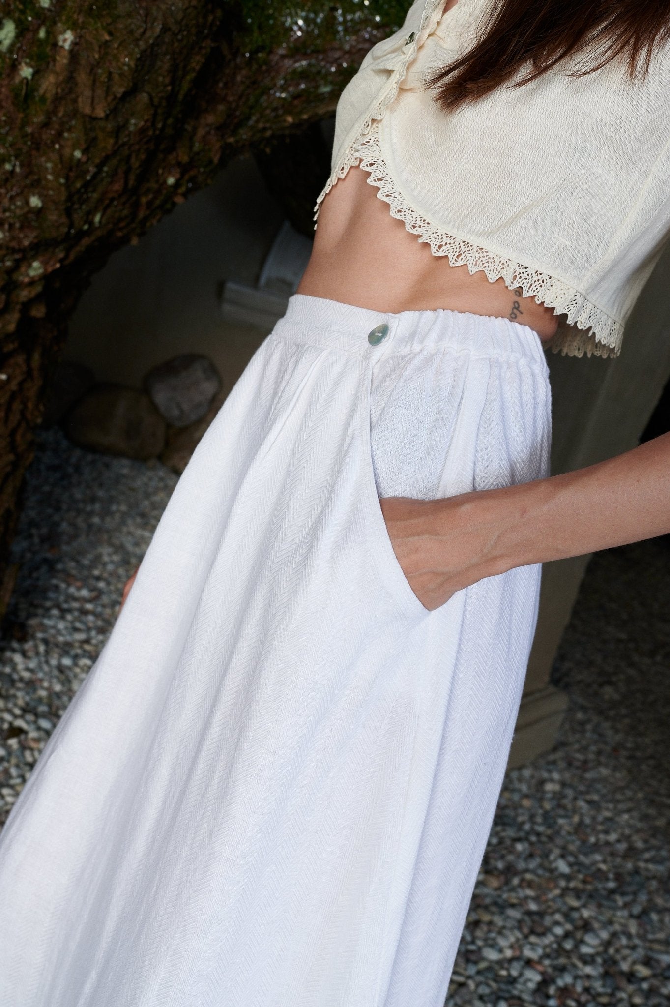 White linen skirt - MILLIE