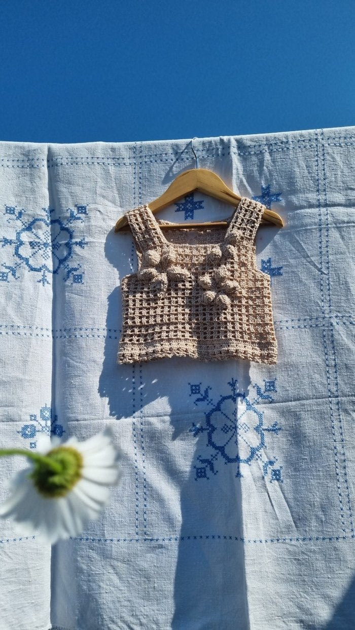 Hand-crocheted blouse - WILDFLOWER